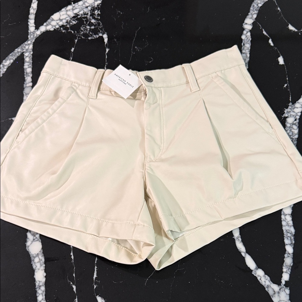 American Eagle Outfitters Beige High Waist Shorts